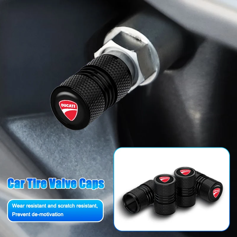 

4Pcs Car Wheel Tire Valve Caps Air Stem for Ducati Monster Panigale Diavel Superleggera Scrambler 950 959 Motorcycle Accessories