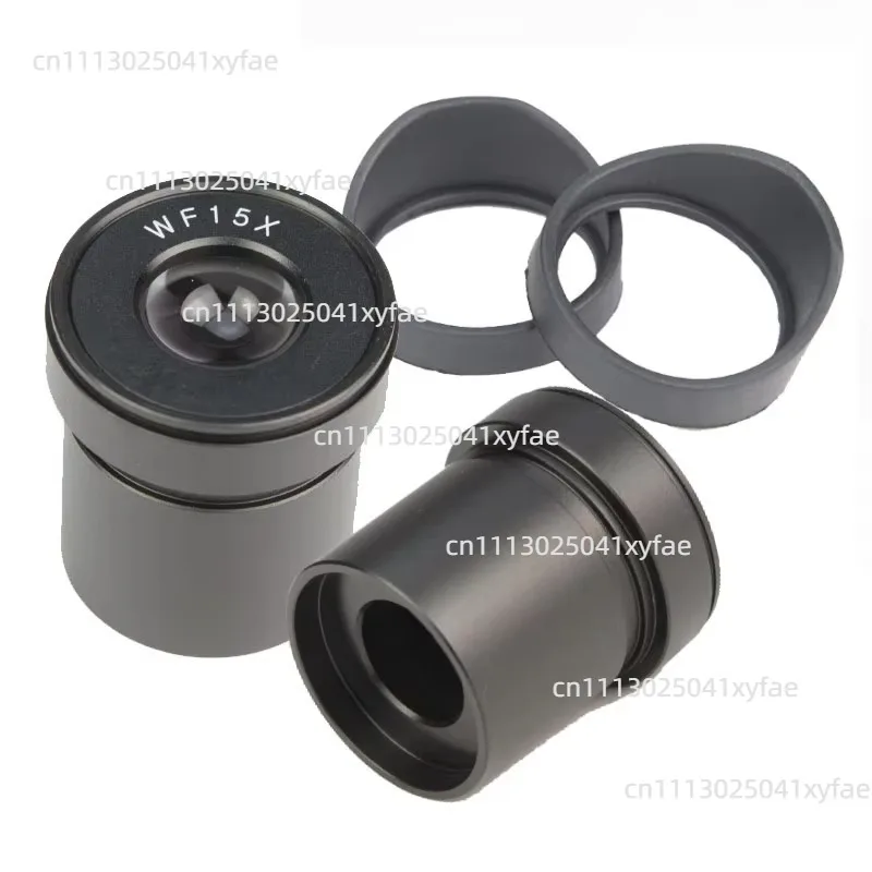 2PC 15X Microscope Eyepiece Lens Widefield 15mm Mounting size 30mm with Eyecups for Stereo Microscope