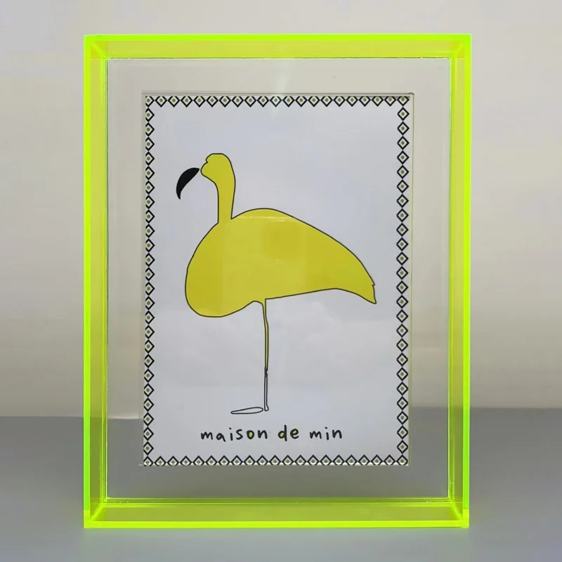 Transparent Acrylic Picture Photo Frame Fluorescent Green Mounting Frame Poster 7\