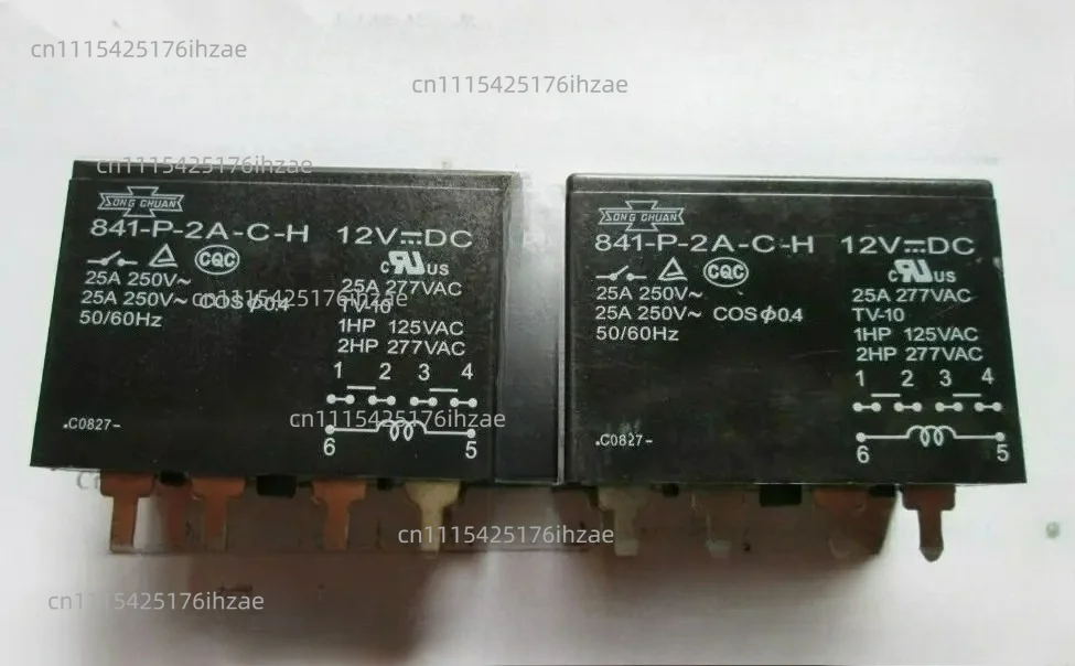 NEW relay 841-P-2A-C-H-12VDC 841-P-2A-C-H 12VDC 841P2ACH 12VDC DC12V 12V 25A 250V 277VAC DIP6
