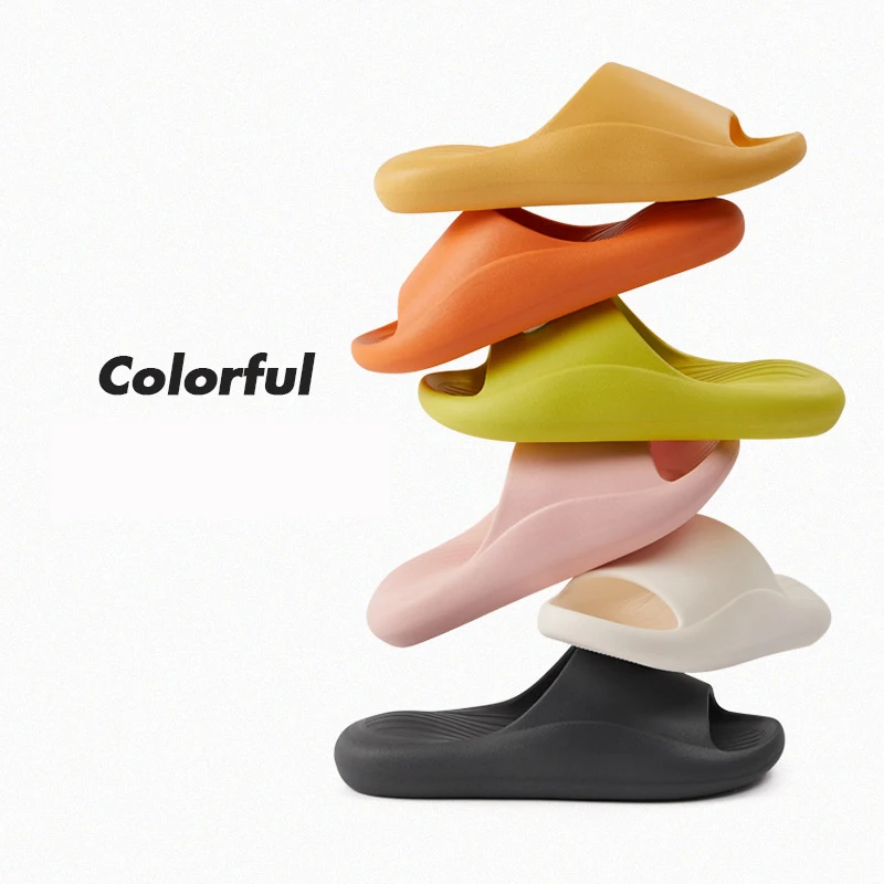

Women's Home Slides Open Toe Quick Drying Shoes Minimalist Indoor Pillow Slides Super Soft Solid Color Non Slip Bath Shoes