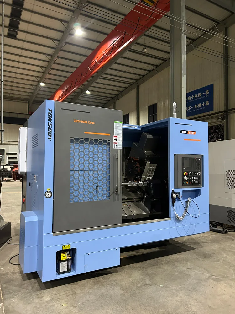 Control Yaxis High Precision Hydraulic Chuck Slant Bed Cnc Lathe Machine Tool Equipment with Live Tooling