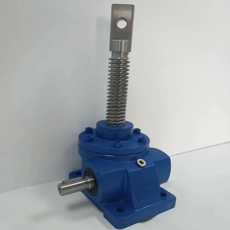 SWLシリーズ 2.5T ウォームギアスクリュー ジャッキ減速機、フランジとハンドクランク付きリフティングプラットフォーム用カスタマイズ可能ODM