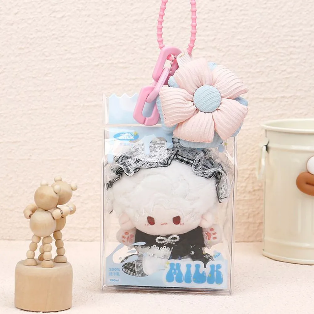 

Flower Keychain Transparent Doll Bag Doll Accessories Display Doll Storage Bag Clear PVC Outdoor Doll Display Bag Storage Bag