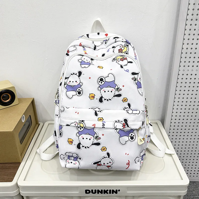 Plecak Sanrio Melody, Cinnamoroll Kuromi uroczy Daypack, tornister z kreskówki Anime, dziewczęcy plecak podróżny na co dzień