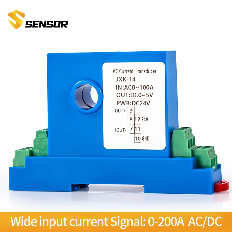 AC DC Current Transmitter 0-150A Current Sensor Hall Current Transducer 4 20ma RS485 DC24V AC Current Transmitter RS485