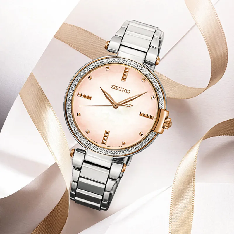 SEIKO SRZ514J1 Elegant Women's Quartz Watch, Minimalist Classic Design, Casual Ladies Wristwatch, Ideal Gift for Women