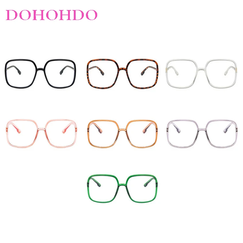 Trendy Fashion Oversized Square Eyeglasses Men Women Fashion Brand Designer Optical Spectacle Anti Blue Light Eyeglasses Очки