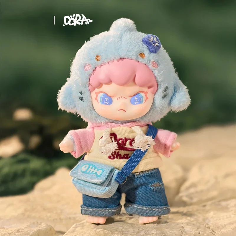 Nuevo muñeco de vinilo genuino Dora Sharky Lala de 17cm, colgante de decoración Dora, mochila, muñeco colgante, figura de Anime, juguete, regalo de cumpleaños/Navidad