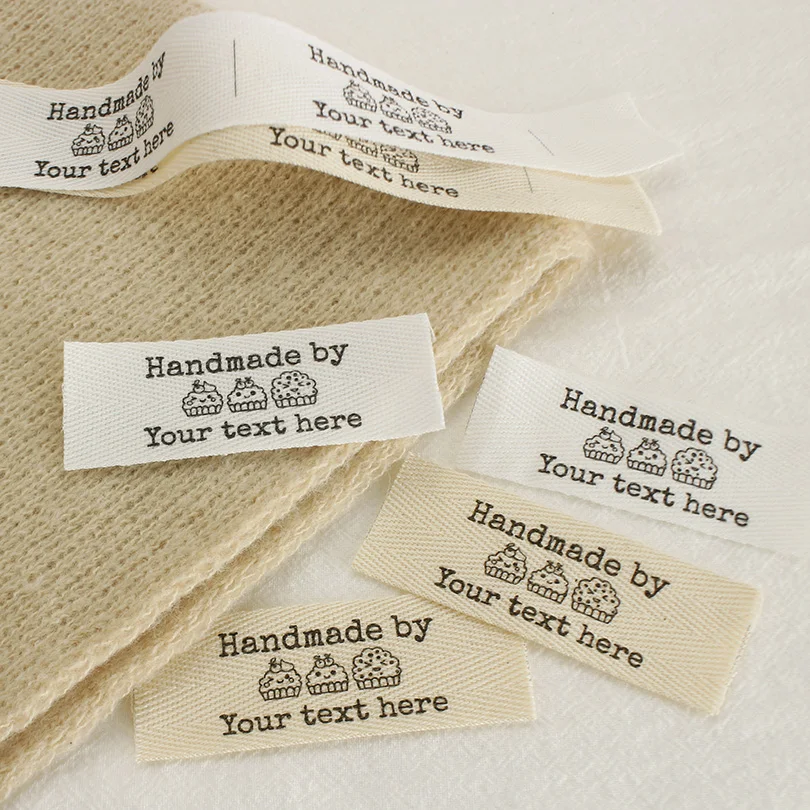 Custom Twill Labels for Clothes,Sewing Accessories, Your Text or Logo, Free Shipping, 25x70mm, Xw5560