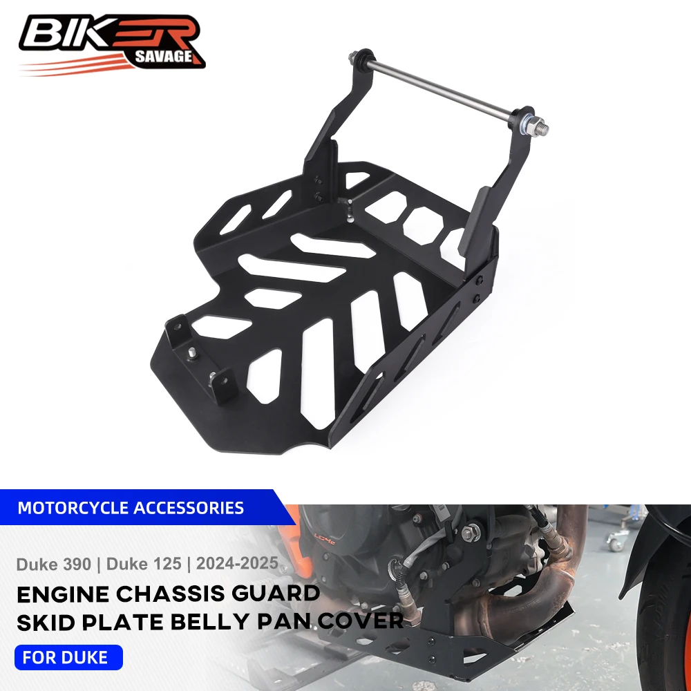 

2024 For Duke 390 Duke 125 Engine Guard Chassis Bash Plate Exhaust Protection Skid Plate Crash Protector Motorcycle Accessories