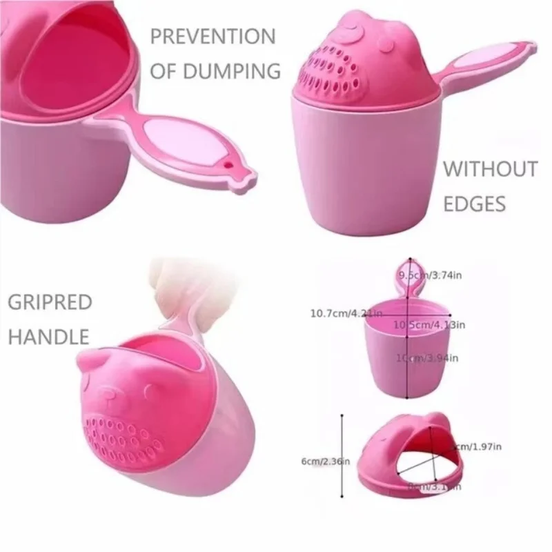 (2 colors)Protect Your Baby Eyes with This Shampoo Rinse Cup Multifunctional Bathing Supplies Shower Tools for Kids