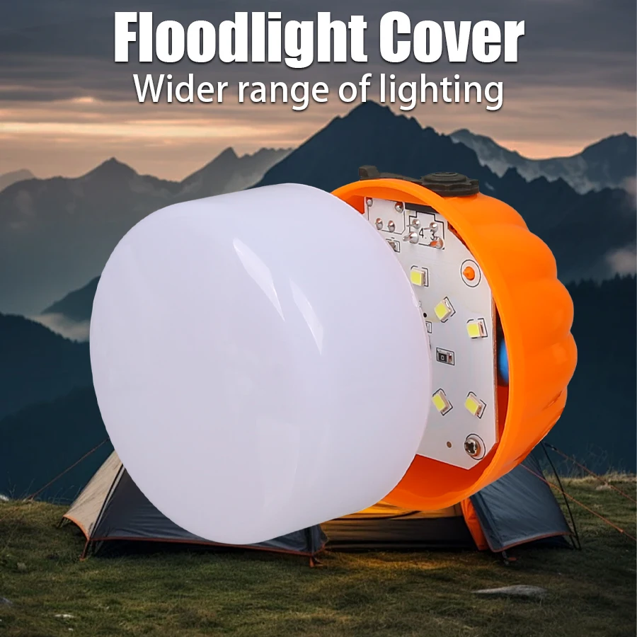 Mini LED Camping Pumpkin Light Type-C Rechargeable Lantern Protable Tent Light with Hook 4 Modes Emergency Floodlight Torch