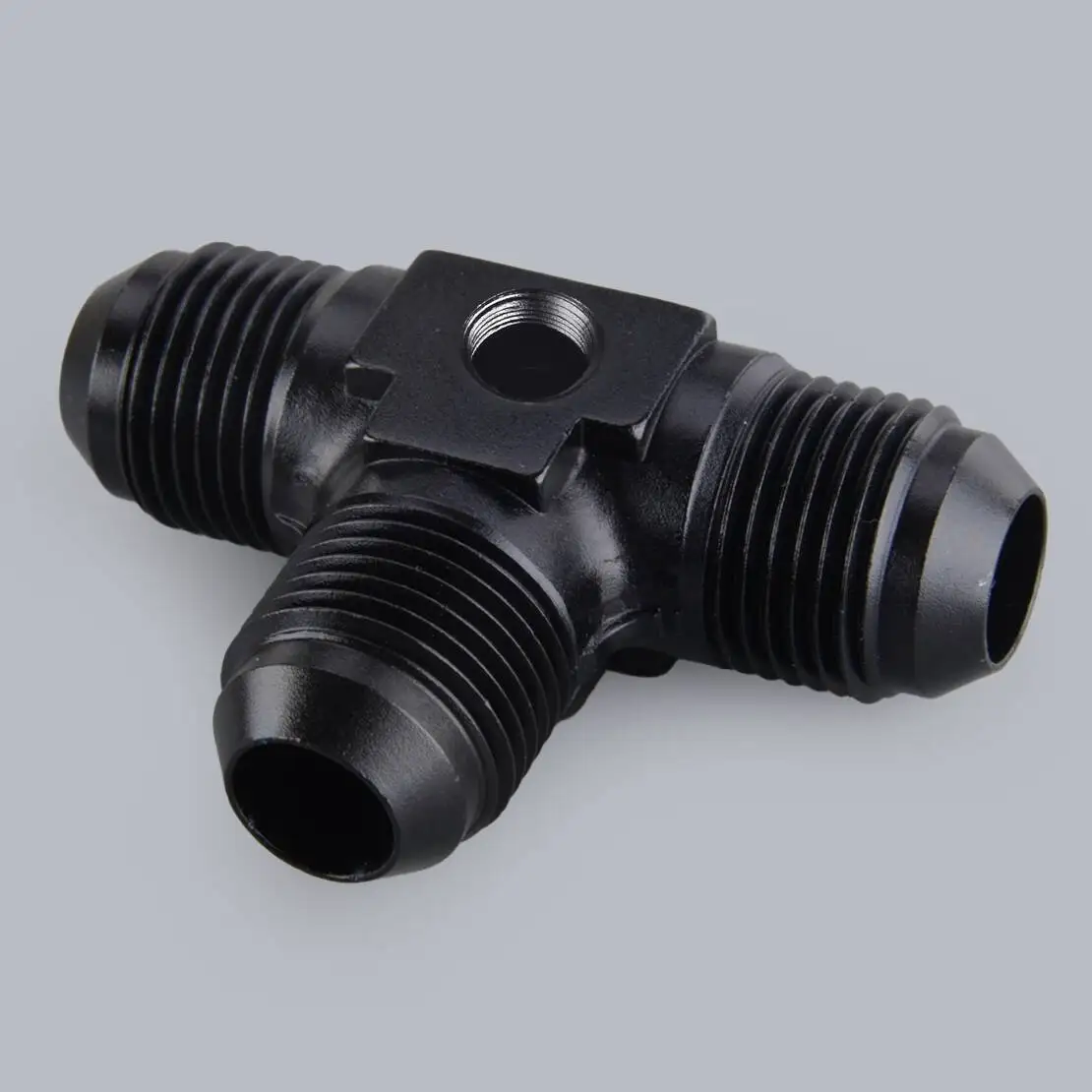 Car Fuel Hose Line 3-Way Tee T-Piece Fitting Adapter AN8 Male to 2x AN8 8-AN Male Connector Aluminum Alloy fit for Universal