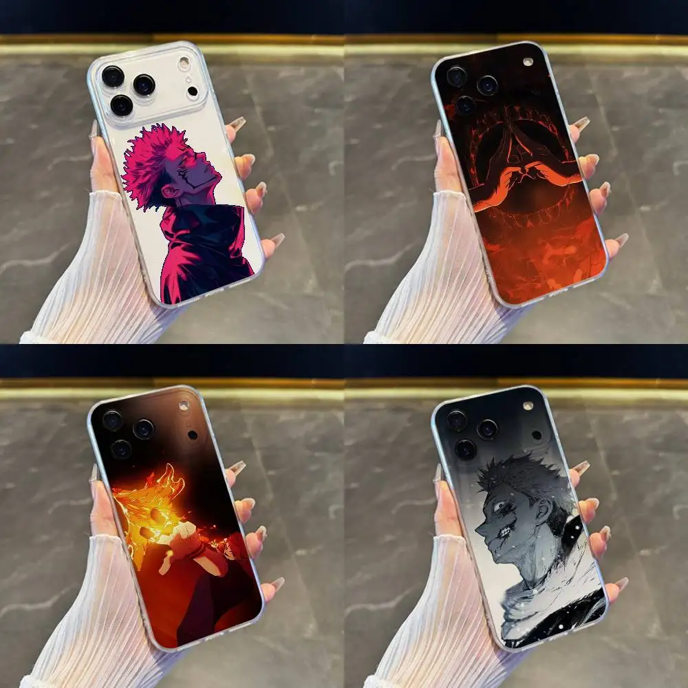 Y-Yuji Itadori Ryomen Sukun Phone Case For iPhone 17,16,15,14,13,12,11 Pro,Max,Plus,X,XS,XR,SE4,E Mini Transparent Soft Cover