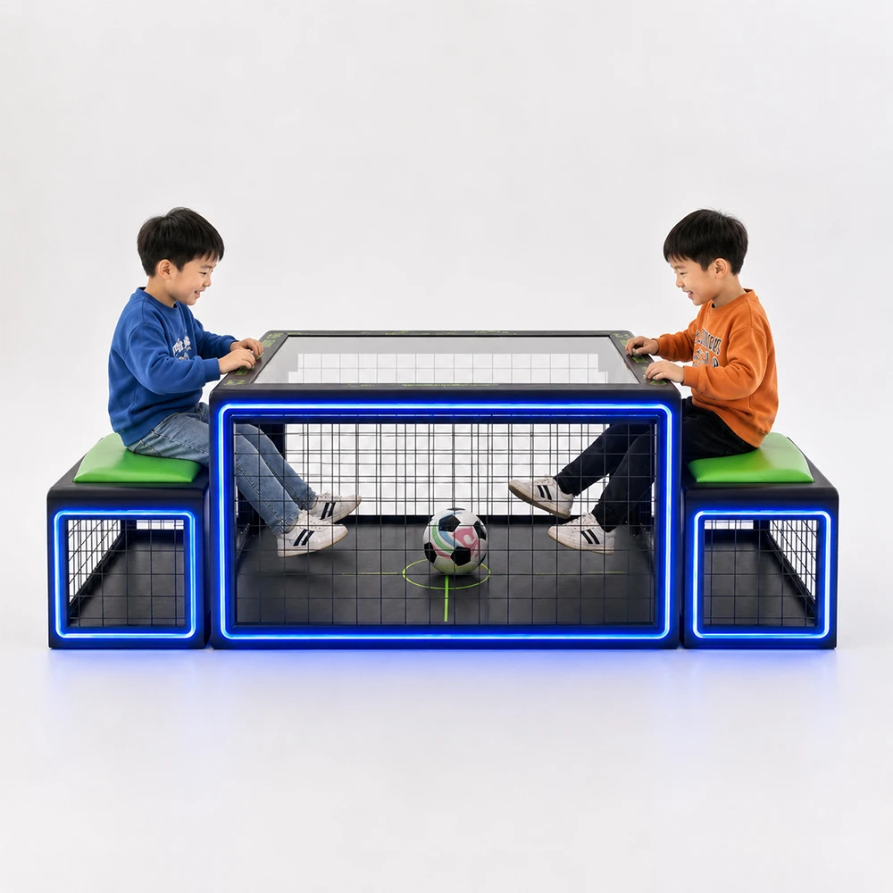 Funpar's Latest Interactive Football Game Machine Coin Operated Soccer Table English Interface Metal Frame for Entertainment