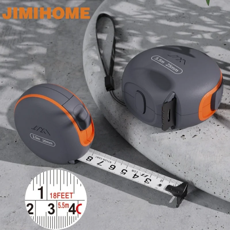 

JIMIHOME Metric/Imperial Tape Measure 12 FT/18FT (3.5M/5.5M) Stainless Steel Retractable Tape Measure for Construction Carpentry