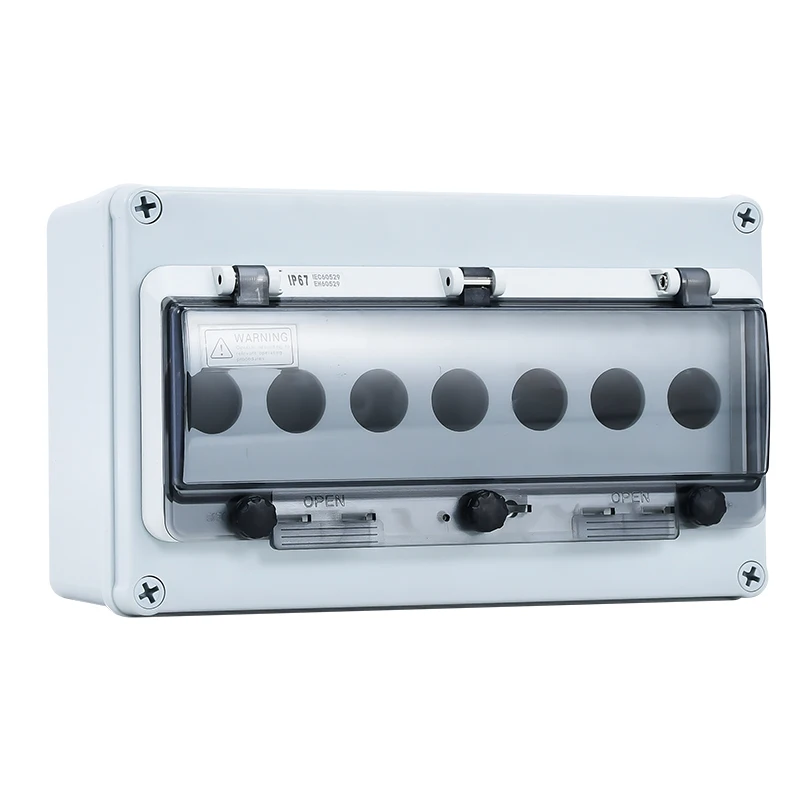 

ABS Waterproof Button Junction Box With Protection Window Hood Plastic IP67 Project Enclosure Box With Protective Window Cover