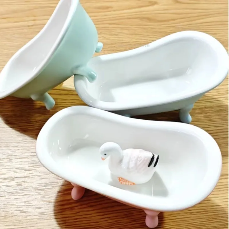 Creative Ceramics Small Bathtub Pen Washing Bucket Art Students Painting Special Watercolor/acrylic/gouache Paint Brush Washer