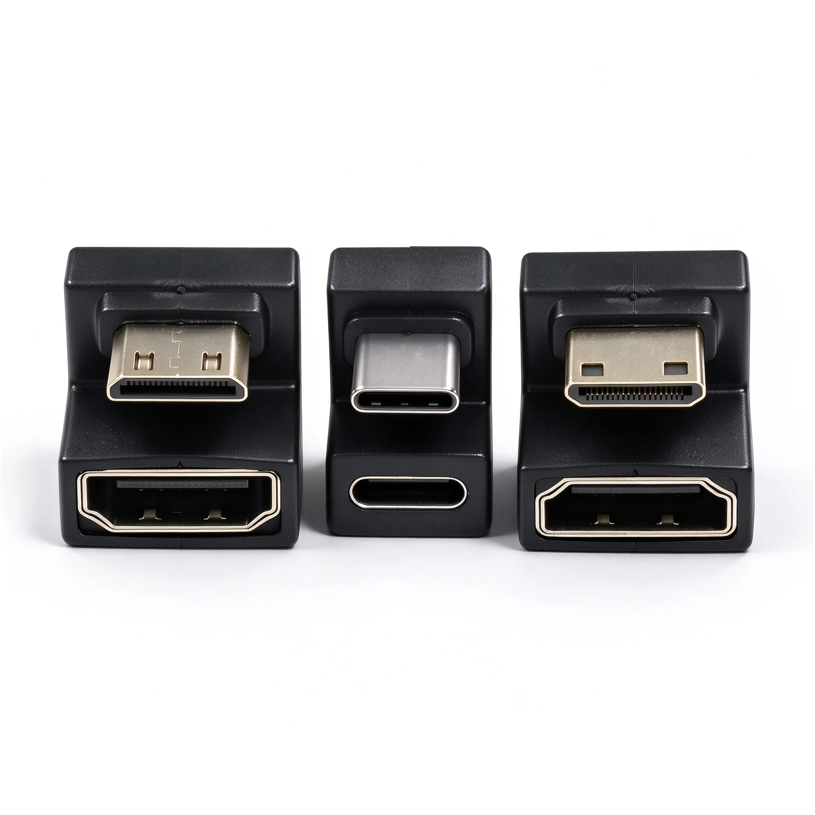 180° Up/Down Mini HDMI-compatible to HDMI-compatible Converter & 10Gbps PD60W USB-C U-Shaped Adapter for Laptop Portable Monitor