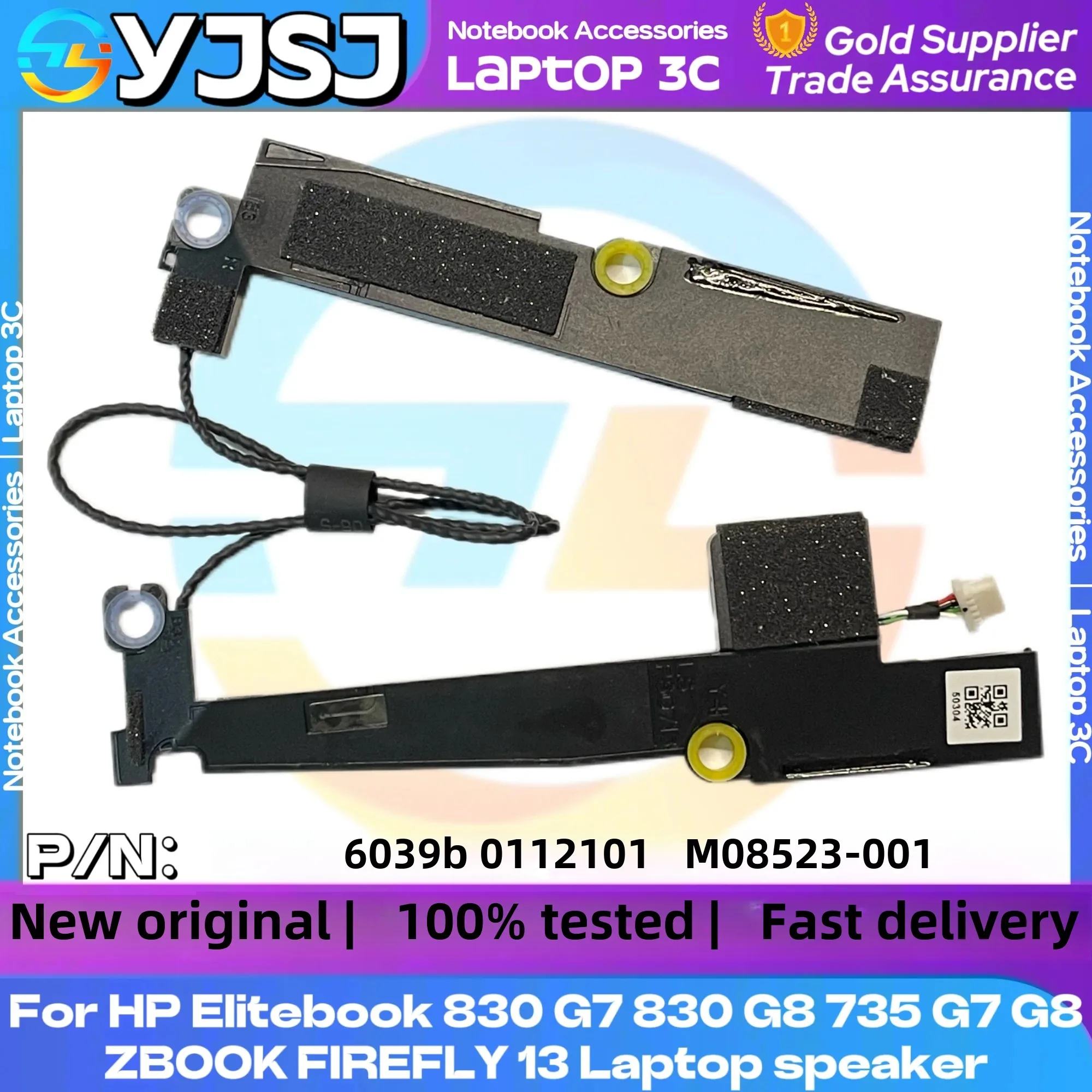 New Original Laptop speaker for HP Elitebook 830 G7 830 G8 735 G7 G8 ZBOOK FIREFLY 13 built-in speakers 6039B0112101 M08523-001