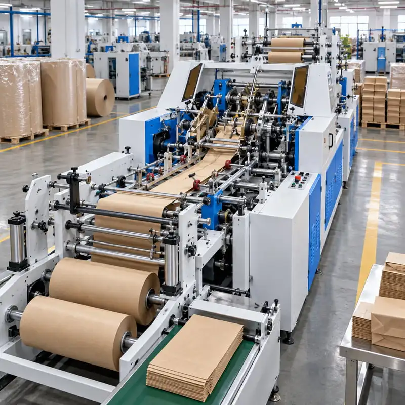 Boutique Luxury Packaging Sheet Fed Paper Bag Machine Customized Bottom Forming Paper Bag Making Machine Premium Quality