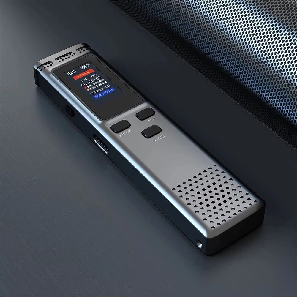 8G 16GB Digital Voice Recorder Voice Activated Audio Recording Professional Dictaphone Noise Reduction Playback MP3 Music Player