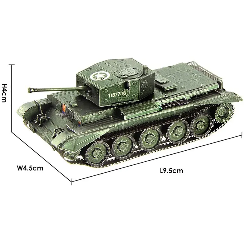 Cool 3D metal puzzle military tank assembling model DIY manual adult decompression tank toy