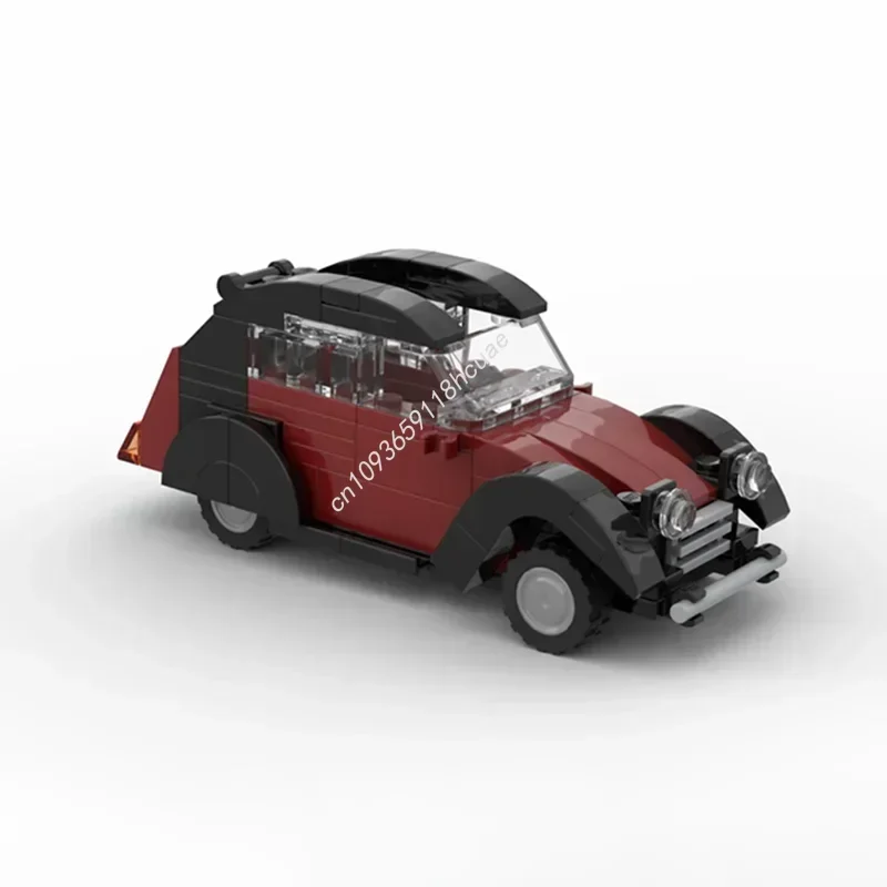 123 Piezas de Bloques de Construcción MOC del Vehículo Citroën 2CV Charleston Champion, Coche de Carreras Urbano, Superdeportivo, Ladrillos, Juguetes y Regalos para Niños