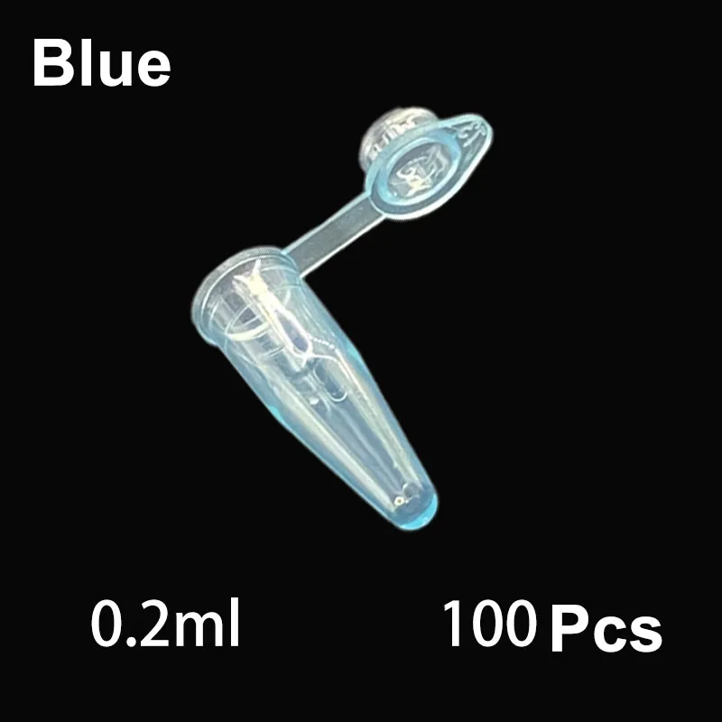 0.2 مللي مختبر PP أنبوب اختبار البلاستيك أنبوب الطرد المركزي مع غطاء قارورة متجنب لمستلزمات تجربة المختبرات 100 قطعة #6