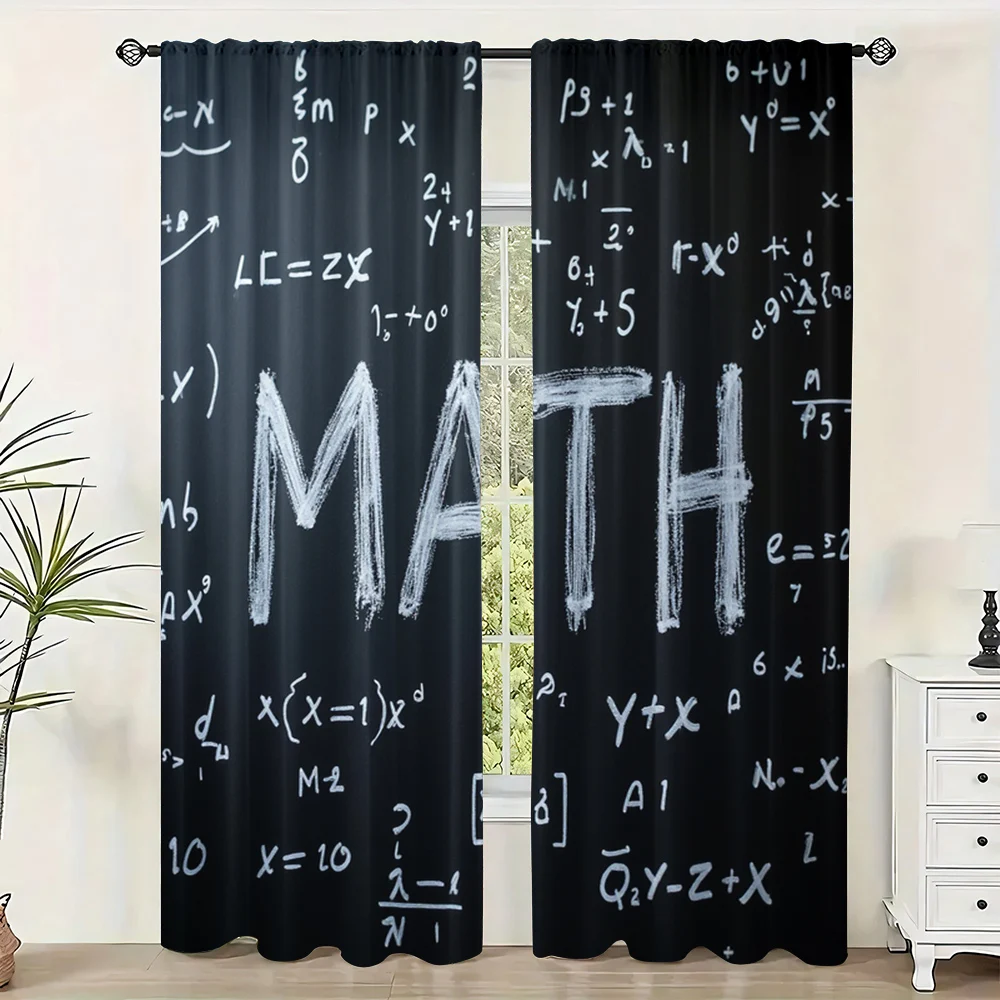 

2pc, Drapes Math-themed party Versatile 100% Polyester,Without Electricity summer party decorations for Classroom, Office