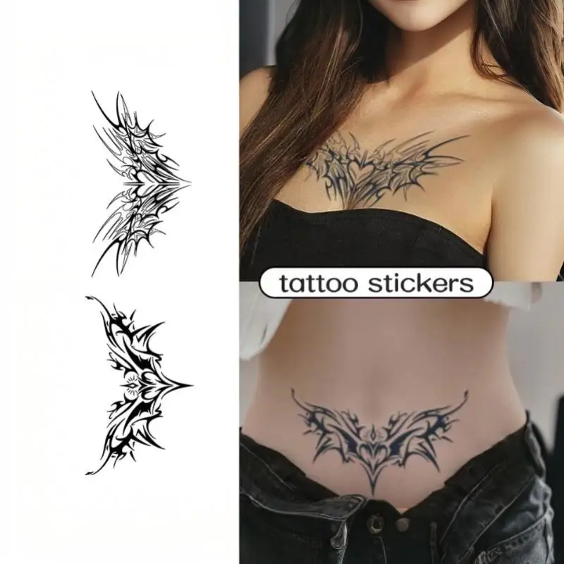 1pcs Charming Waterproof Tattoo Stickers Long Lasting For Girls Belly Chest Back Waist Body Painting Decoration