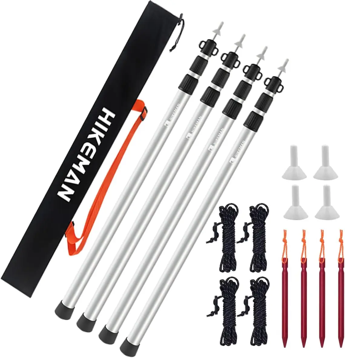 

Adjustable Telescoping Aluminum Tent Poles for Tarp Awning Canopy Porch Sun Sails Tarpaulin Headroom