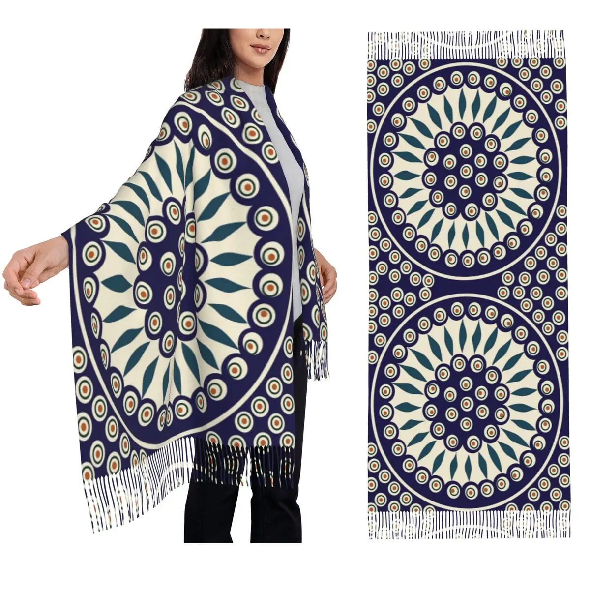 

Boleslawiec Ceramics Scarf Tassel Scarves for Women Soft Warm Shawls and Wraps Large Fall Winter Shawl Wrap