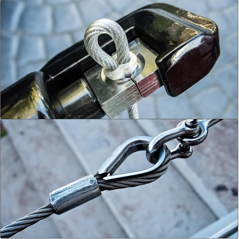 Kit cavi per impieghi gravosi 20M/4mm fune metallica in acciaio inossidabile rivestita in PVC per piante rampicanti stendibiancheria da giardino