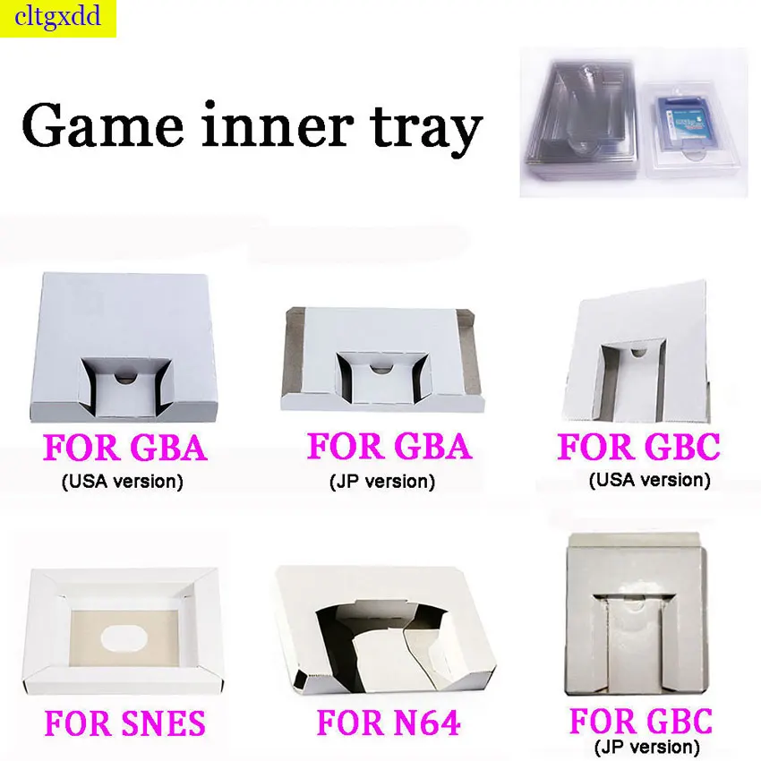 1PCS For N64 Replacement Cartridge Inner Inlay Insert Tray For SNES SFC Game Card Packaging Inner Box For GBA GBC