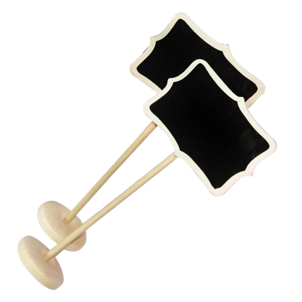 

10 Pcs Wedding Place Card Mini Blackboard with Holder Chalkboard Message Signage Base Wooden
