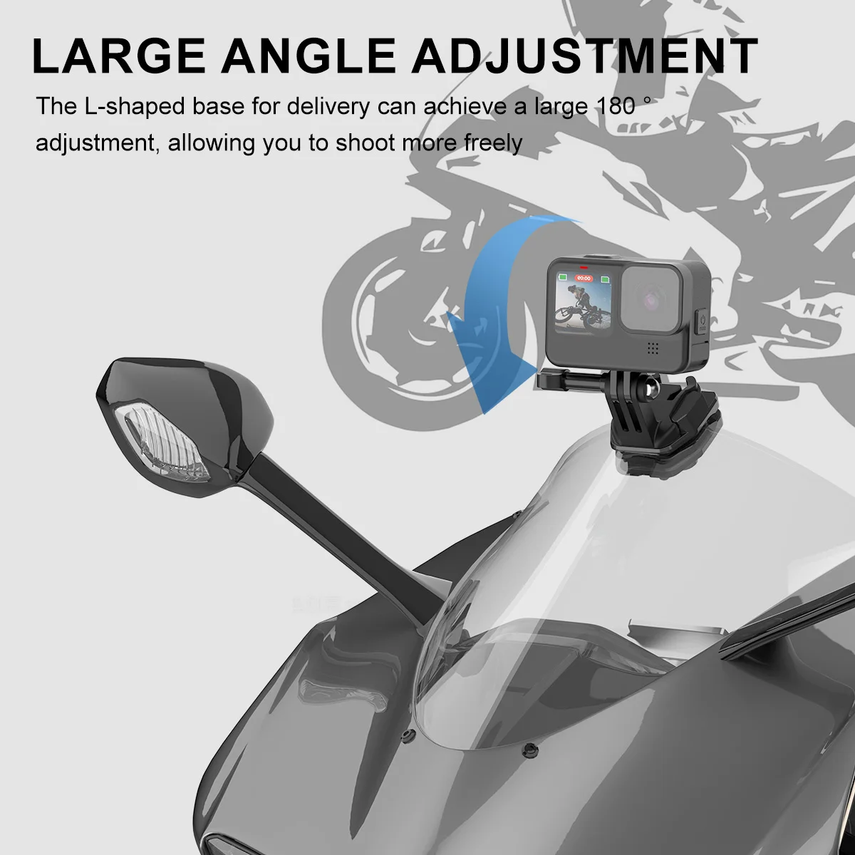 Motorcycle Windshield Mounting Clamp Aluminum Mount For GoPro Hero 12 11 10 9 Insta360 X3 DJI Action 3 Action Camera Accessories