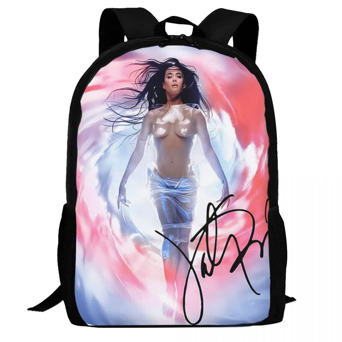 

Katy Perry Autograph Backpack Daypack Large Capacity Kids BookBag School Bag Shoulder Bags for Men Women