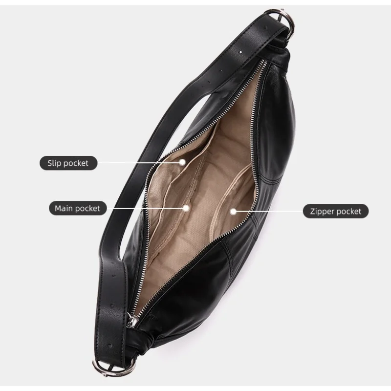 AIGO Minimalism Style Women Saddle Bag Shoulder Underarm Puse New Shoulder Bags For Women Niche Dumpling сумка женская bolsos