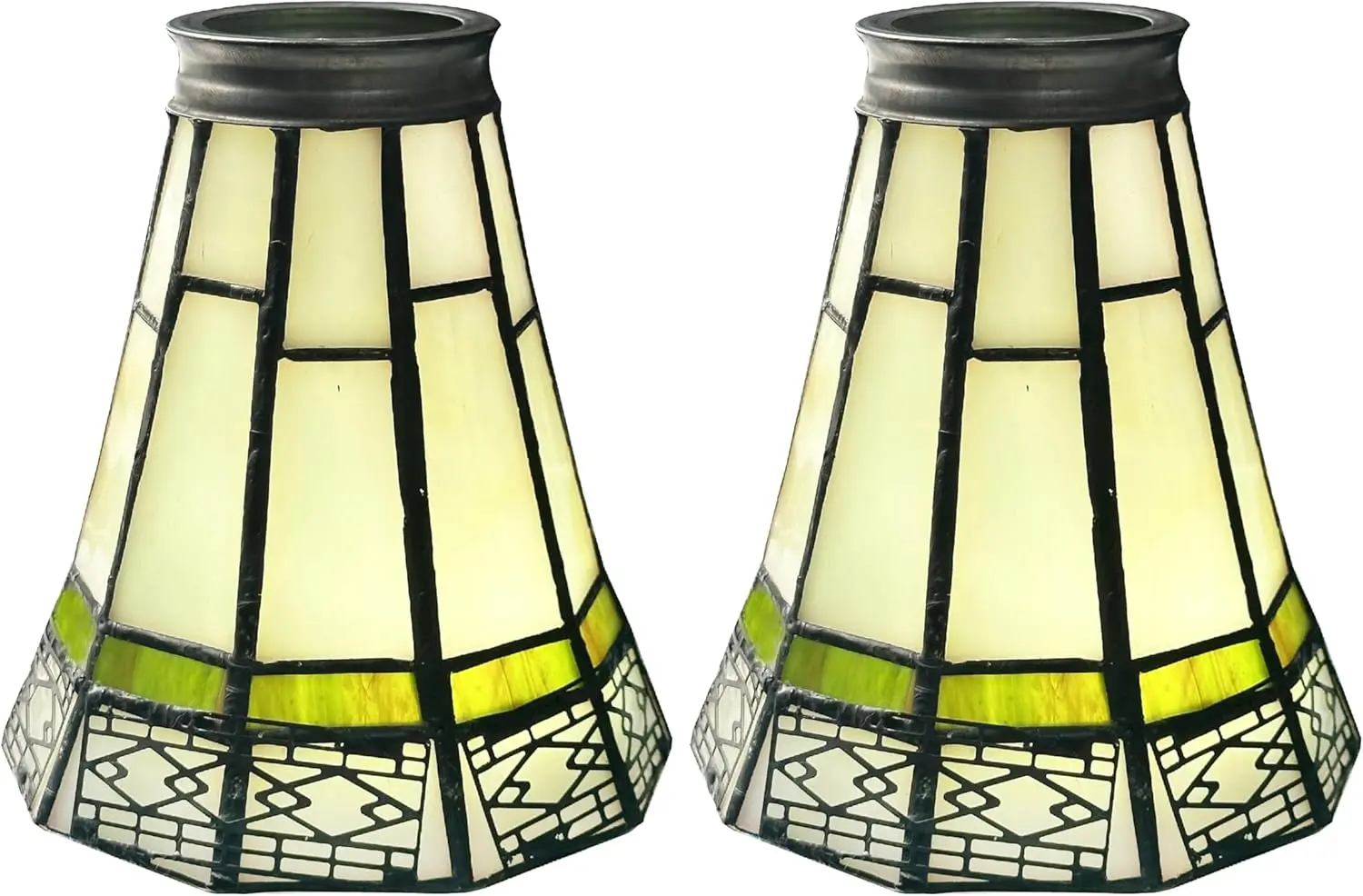 

Tiffany lampshade replacement. (Off-white) Replacement of fan lamp cover,