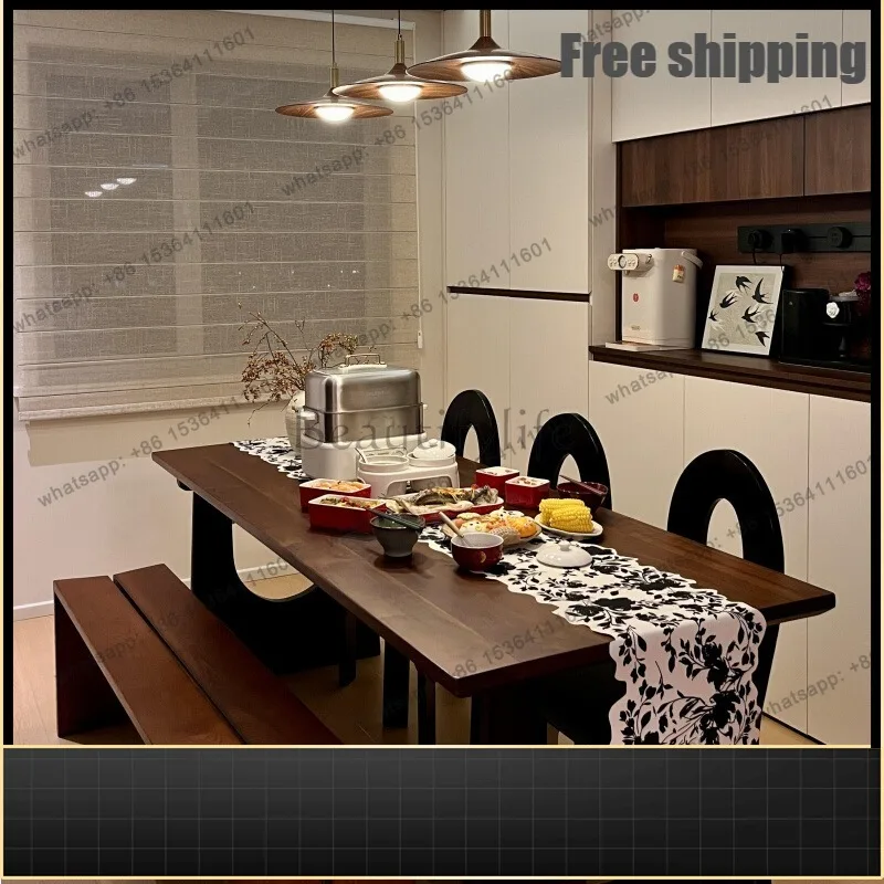 LJY Writing Designer Dining Table Mid Century Living Room Study Dining Table Restaurant Wood Mesas De Jantar Living Room Furnitu