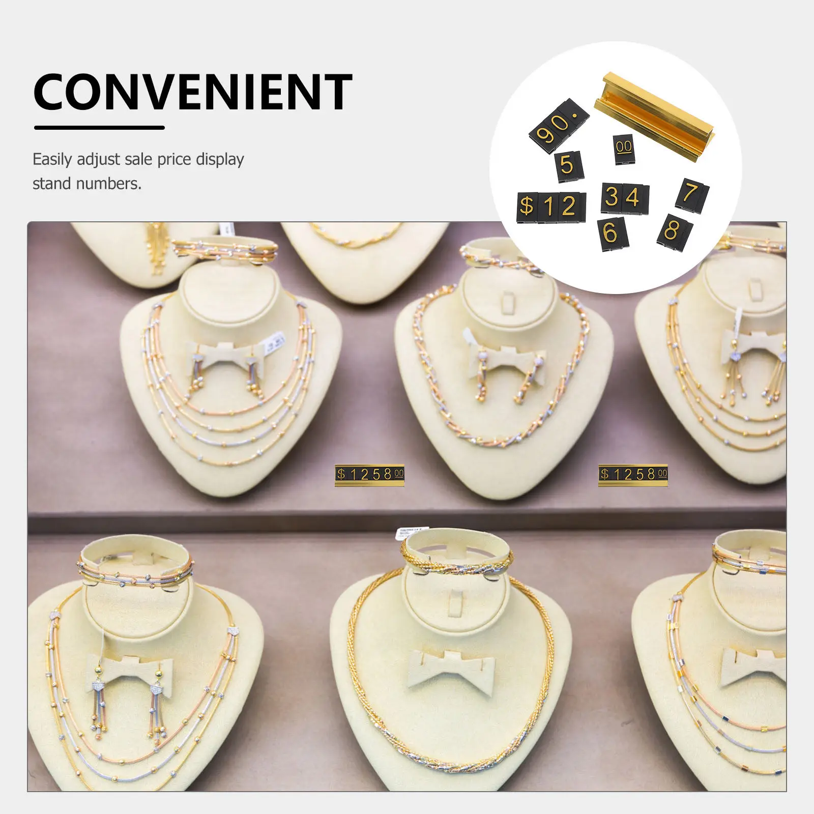 16Sets Price Display Cubes Adjustable Retail Store Counter Blocks Flexible Combination Jewelry Price Tags for Small Shop