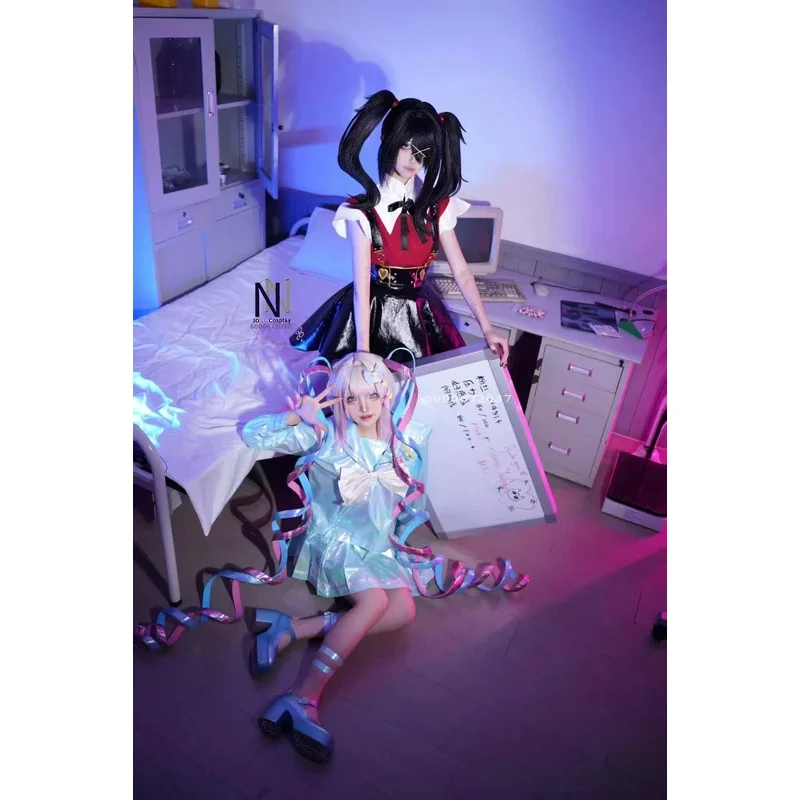ชุดคอสเพลย์ KAngel จากเกมอนิเมะ NEEDY GIRL OVERDOSE ชุดเซเลอร์สูท ชุดนักเรียน JK และกระโปรงสีเลเซอร์ mb.3