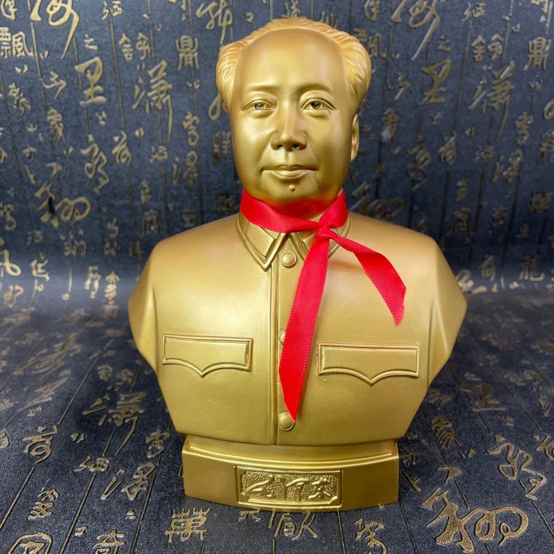 Large Chairman Mao Hollow with Box Bronze Statue Living Room Office Decoration Ornament