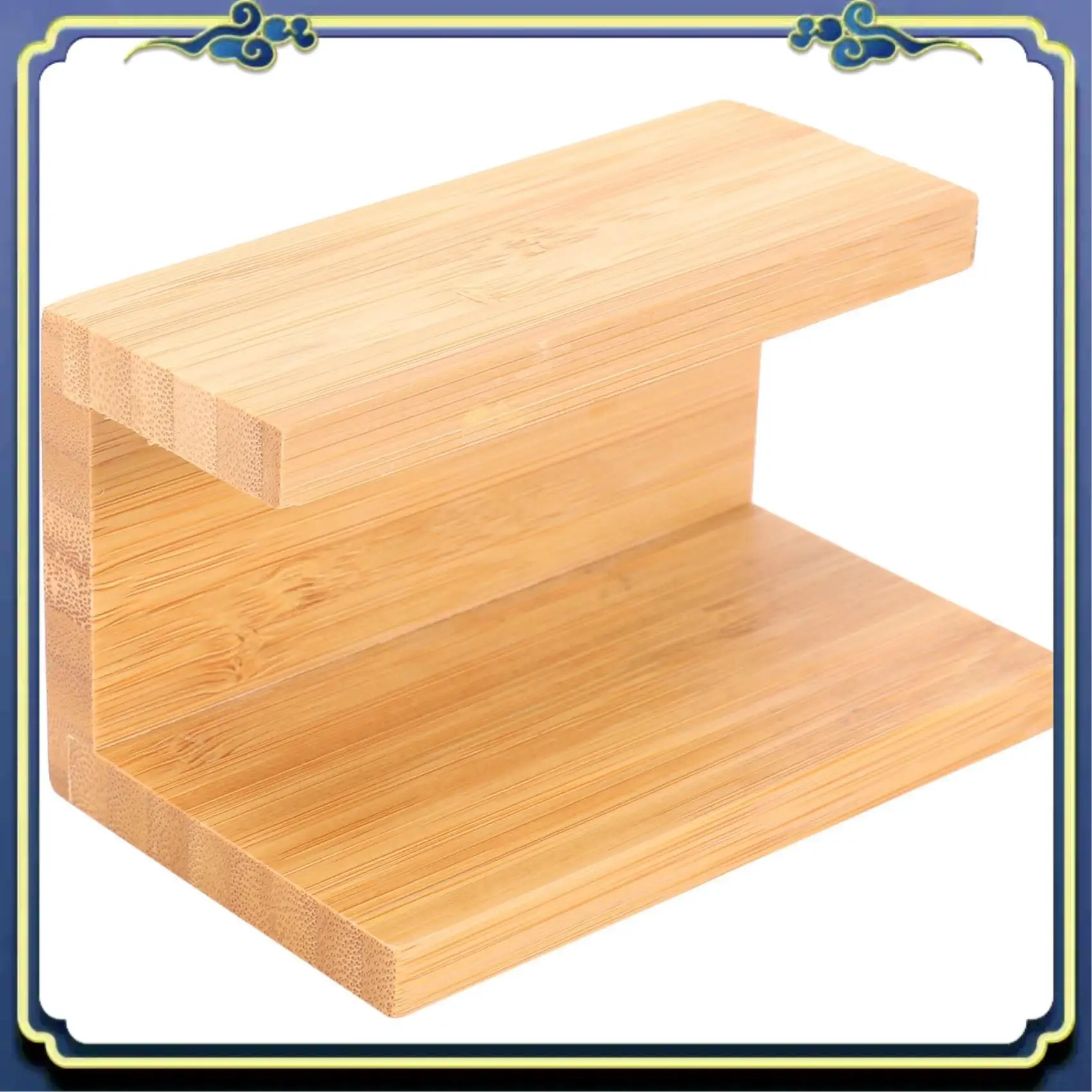 

Portable 4X Bamboo Wood Desktop Business Card Holder For Desk Sturdy Business Card Display Stand For Office For Men Women