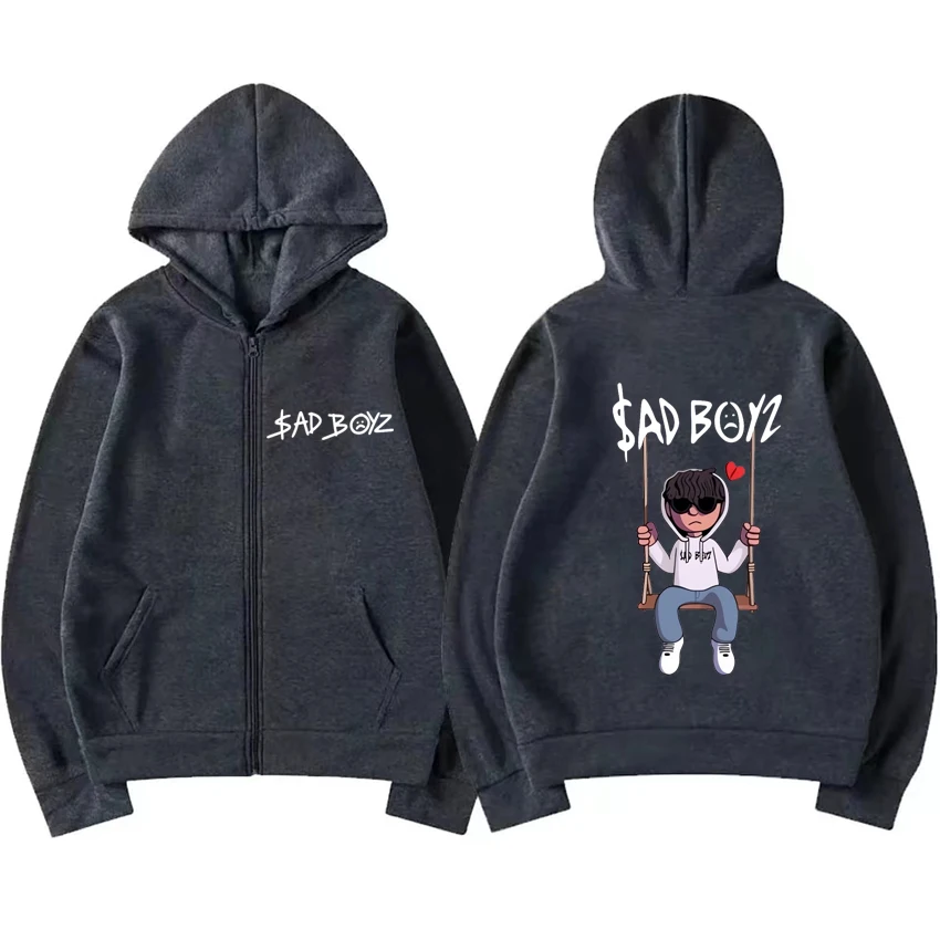 Hot sale Junior H Sad boyz Love Graphics Sweatshirt Jacket Men Women Fashion Fleece Zipper Hoodie coat Unisex Casual pullovers