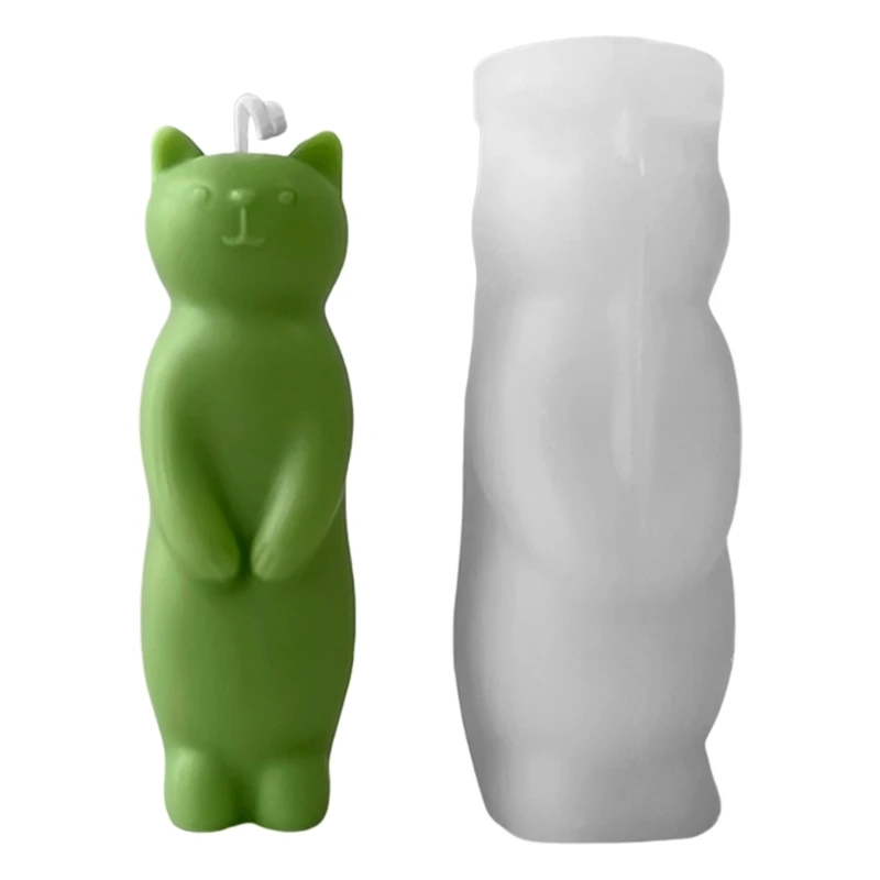 Lindos gatos forma artesanato, moldes funcionais para velas perfumadas