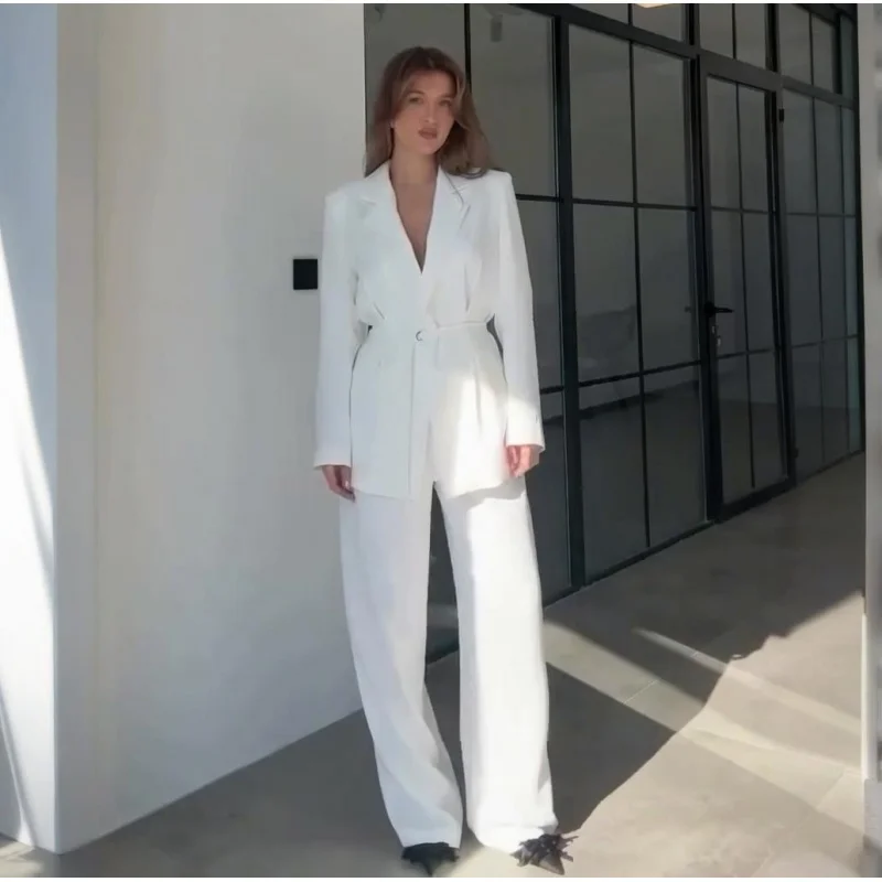 

Elegant Casual Style Solid Color Long Sleeve Women's Fashion European and American 2025 Spring Suit