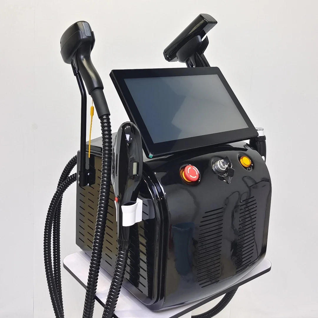 Novo 4 em 1 soprano titânio gelo platina diodo 4 comprimento de onda laser nd: yag rf ipl opt máquina indolor máquina de remoção do cabelo 2026